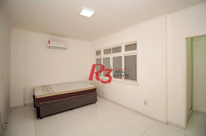 Kitnet com 1 dormitório para alugar, 39 m² por R$ 3.000,00/mês - Gonzaga - Santos/SP
