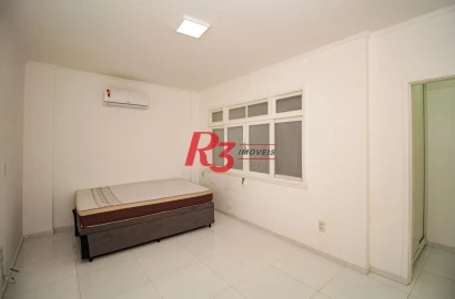 Kitnet com 1 dormitório para alugar, 39 m² por R$ 3.000,00/mês - Gonzaga - Santos/SP