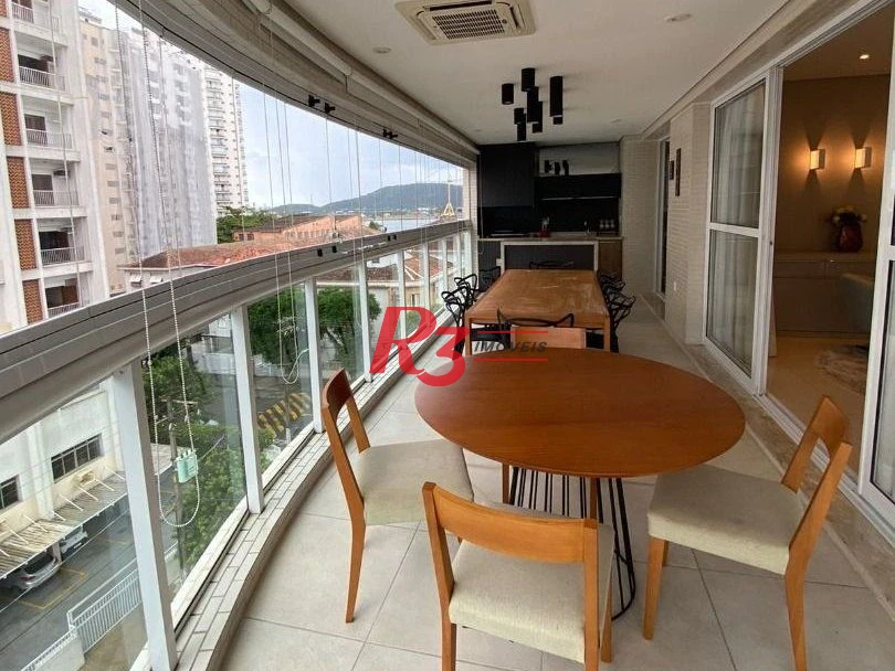 Apartamento com 4 dormitórios à venda, 186 m² por R$ 2.200.000,00 - Ponta da Praia - Santos/SP