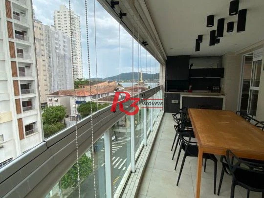 Apartamento com 4 dormitórios à venda, 186 m² por R$ 2.200.000,00 - Ponta da Praia - Santos/SP