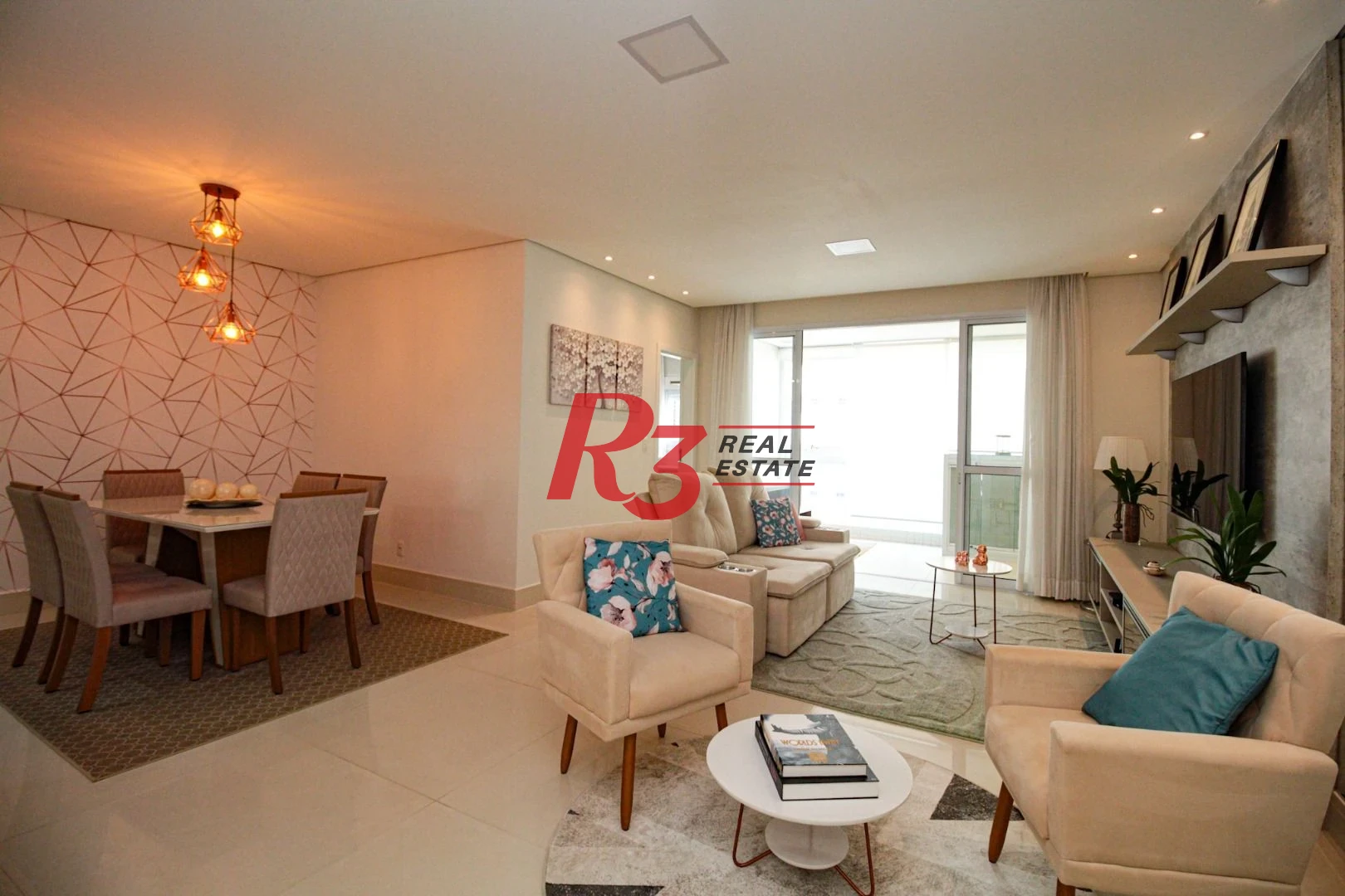 Apartamento com 1 dormitório para alugar, 95 m² por R$ 8.500,00/mês - Aparecida - Santos/SP