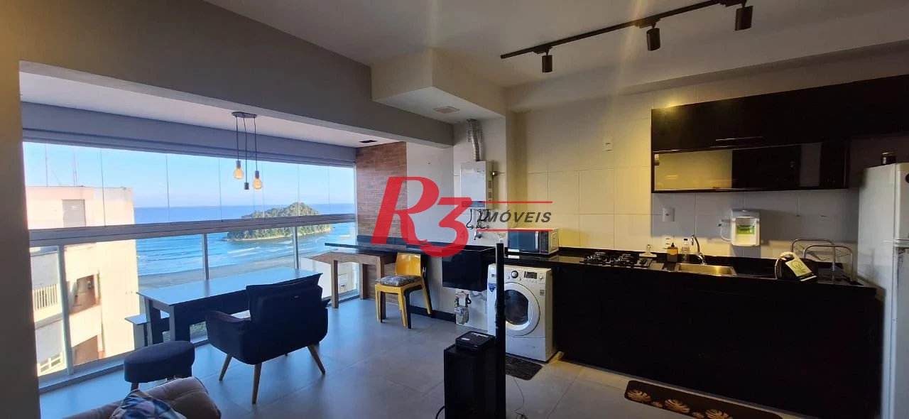 Apartamento com 1 dormitório para alugar, 48 m² por R$ 4.500,00/mês - José Menino - Santos/SP