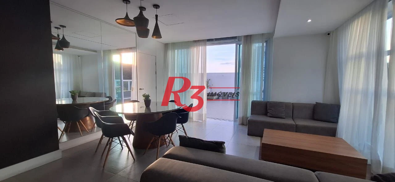 Apartamento com 1 dormitório para alugar, 48 m² por R$ 4.500,00/mês - José Menino - Santos/SP