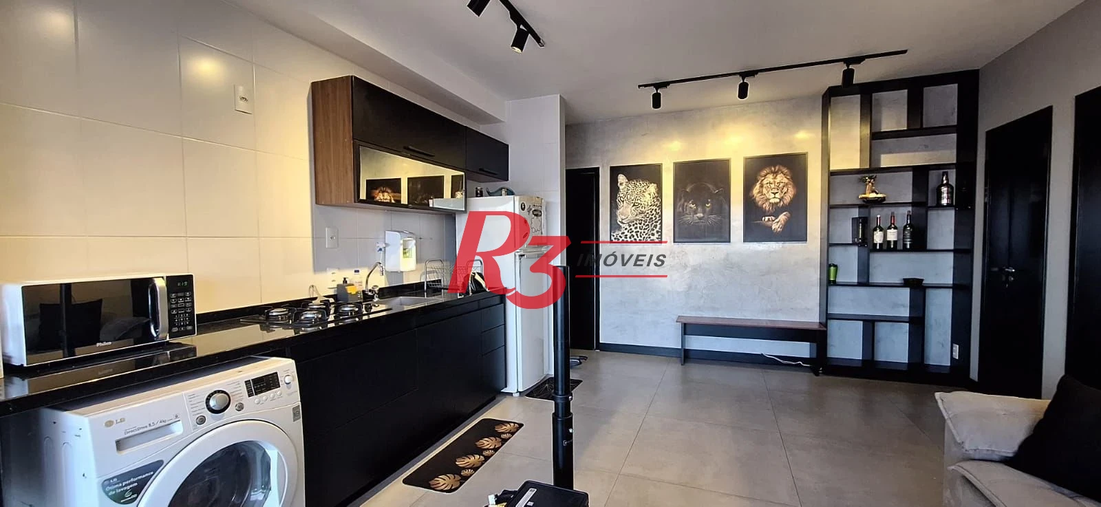 Apartamento com 1 dormitório para alugar, 48 m² por R$ 4.500,00/mês - José Menino - Santos/SP