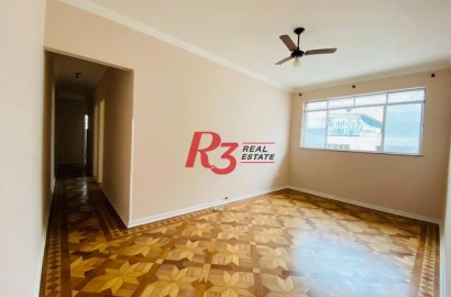 Apartamento com 3 dormitórios à venda, 130 m² - Gonzaga - Santos/SP