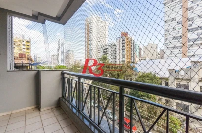 Apartamento com 3 dormitórios para alugar, 150 m² por R$ 9.500,00/mês - Boqueirão - Santos/SP