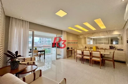 Apartamento com 3 dormitórios à venda, 155 m² por R$ 2.450.000,00 - Embaré - Santos/SP