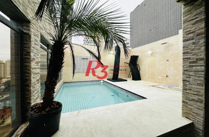 Cobertura à venda, 356 m² por R$ 2.560.000,00 - Boqueirão - Santos/SP