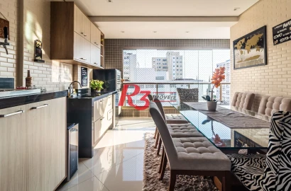Apartamento com 3 dormitórios, 128 m² - venda por R$ 2.130.000,00 ou aluguel por R$ 19.500,00/mês - Embaré - Santos/SP