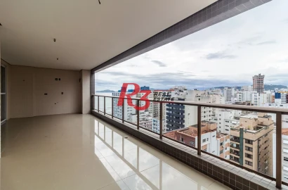 Apartamento com 3 dormitórios à venda, 210 m² - Embaré - Santos/SP