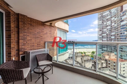 Apartamento com 1 dormitório para alugar, 45 m² por R$ 5.900,00/mês - Pompéia - Santos/SP