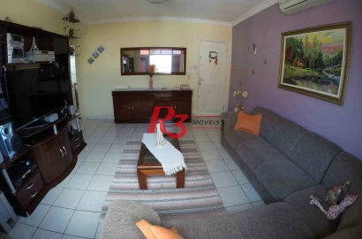 Apartamento com 2 dormitórios à venda, 107 m² por R$ 382.000,00 - Macuco - Santos/SP
