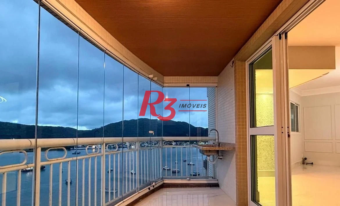 Apartamento com 3 dormitórios para alugar, 199 m² - Ponta da Praia - Santos/SP