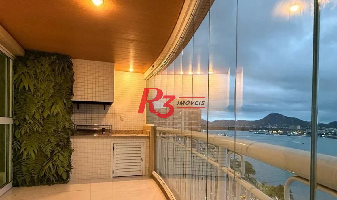 Apartamento com 3 dormitórios para alugar, 199 m² - Ponta da Praia - Santos/SP