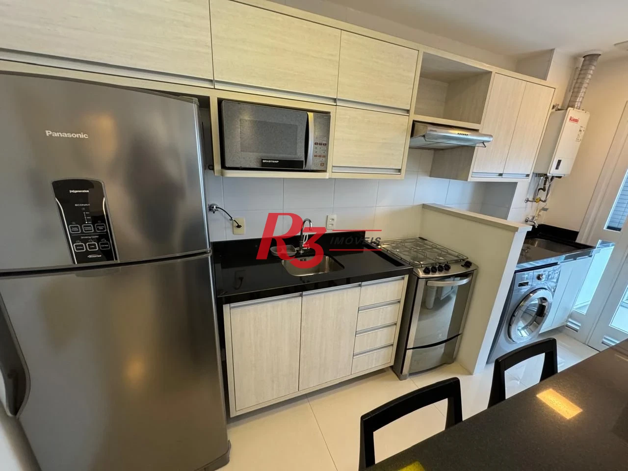 Apartamento com 1 dormitório para alugar, 57 m² por R$ 6.200,00/mês - Gonzaga - Santos/SP