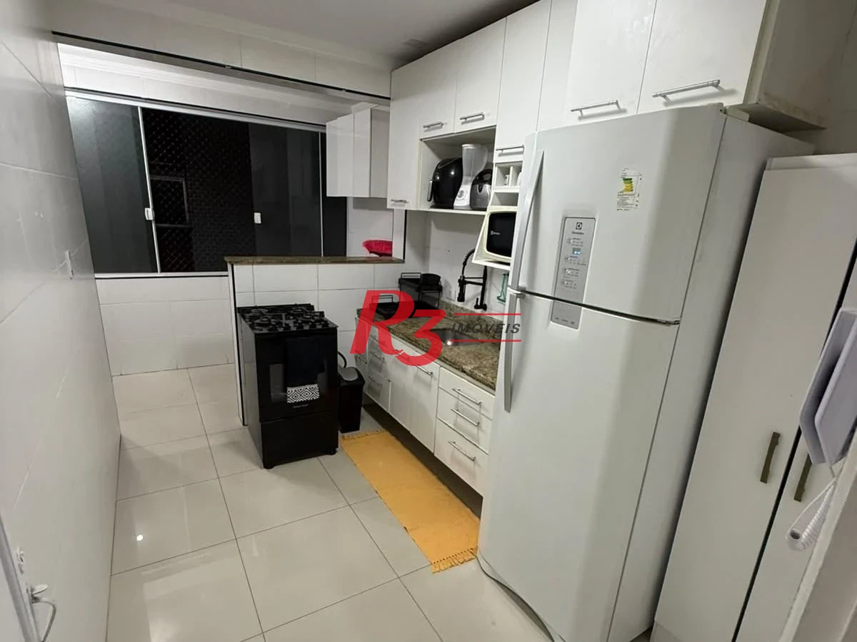 Apartamento com 2 dormitórios para alugar, 75 m² por R$ 3.500,00/mês - Gonzaga - Santos/SP