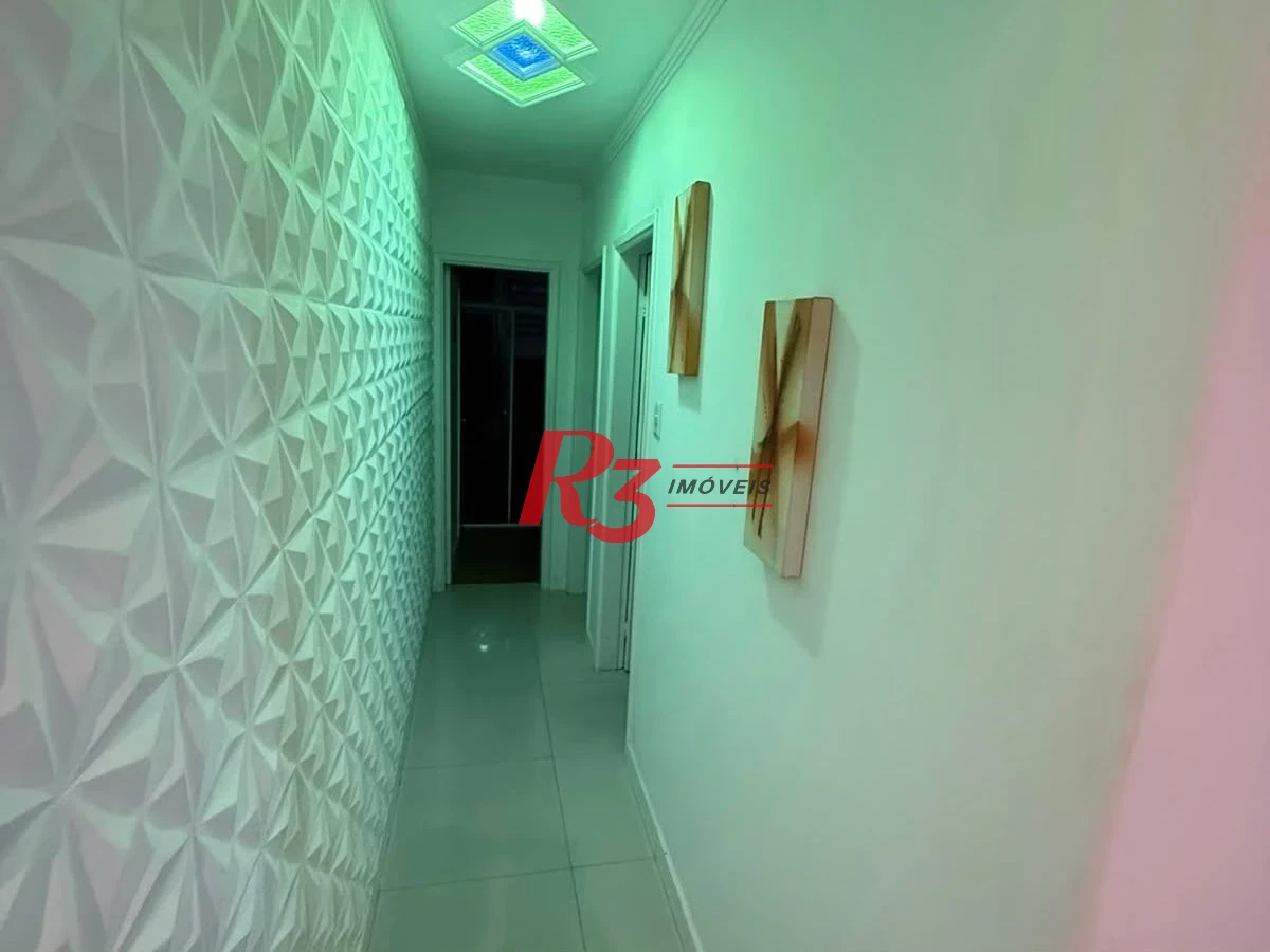 Apartamento com 2 dormitórios para alugar, 75 m² por R$ 3.500,00/mês - Gonzaga - Santos/SP