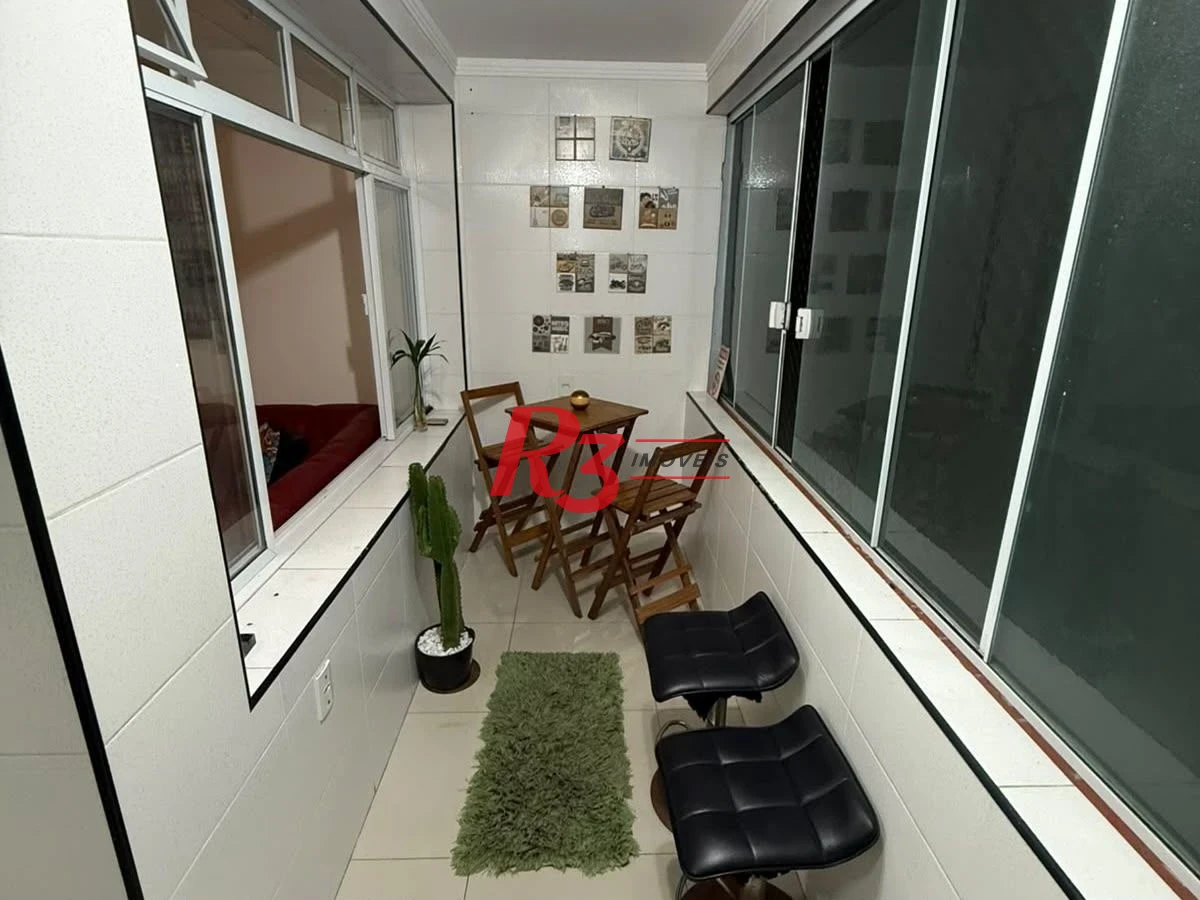 Apartamento com 2 dormitórios para alugar, 75 m² por R$ 3.500,00/mês - Gonzaga - Santos/SP
