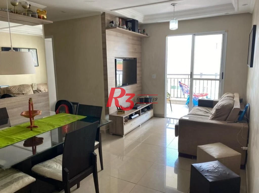 Apartamento com 3 dormitórios à venda, 70 m² por R$ 375.000,00 - Areia Branca - Santos/SP
