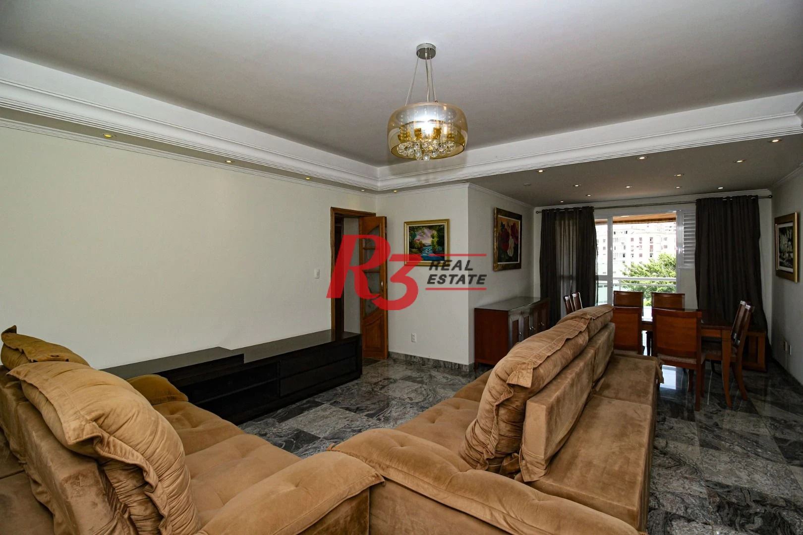Apartamento para alugar, 136 m² por R$ 9.334,75/mês - Boqueirão - Santos/SP