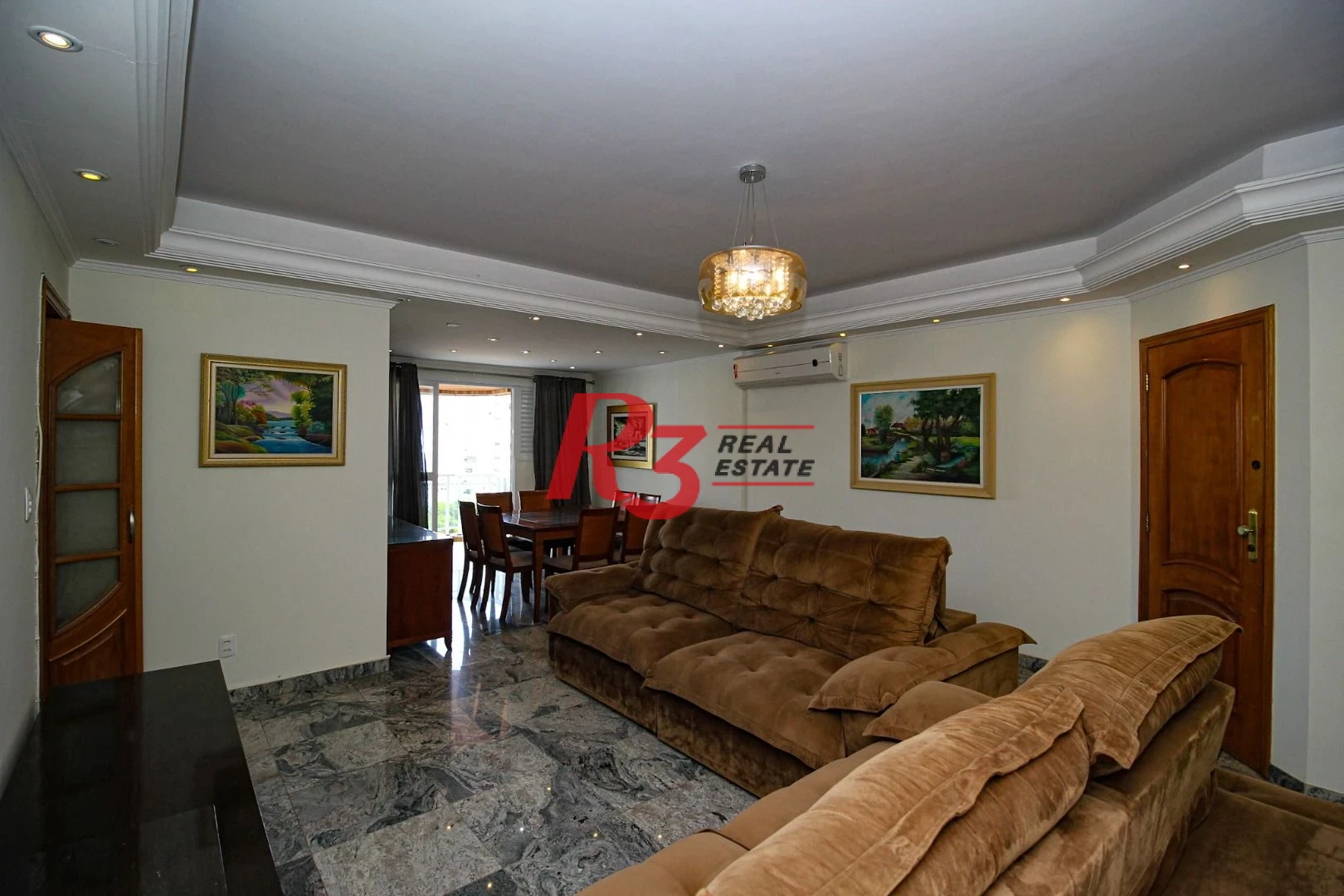 Apartamento para alugar, 136 m² por R$ 9.334,75/mês - Boqueirão - Santos/SP