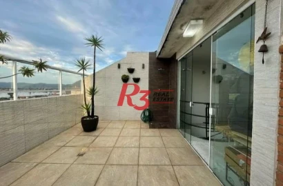 Apartamento com 3 dormitórios à venda, 215 m² - Estuário - Santos/SP