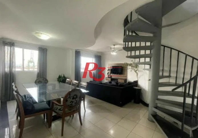 Apartamento com 3 dormitórios à venda, 215 m² - Estuário - Santos/SP