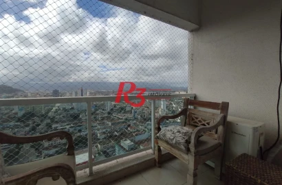 Apartamento com 1 dormitório para alugar, 47 m² por R$ 4.500,00/mês - Boqueirão - Santos/SP