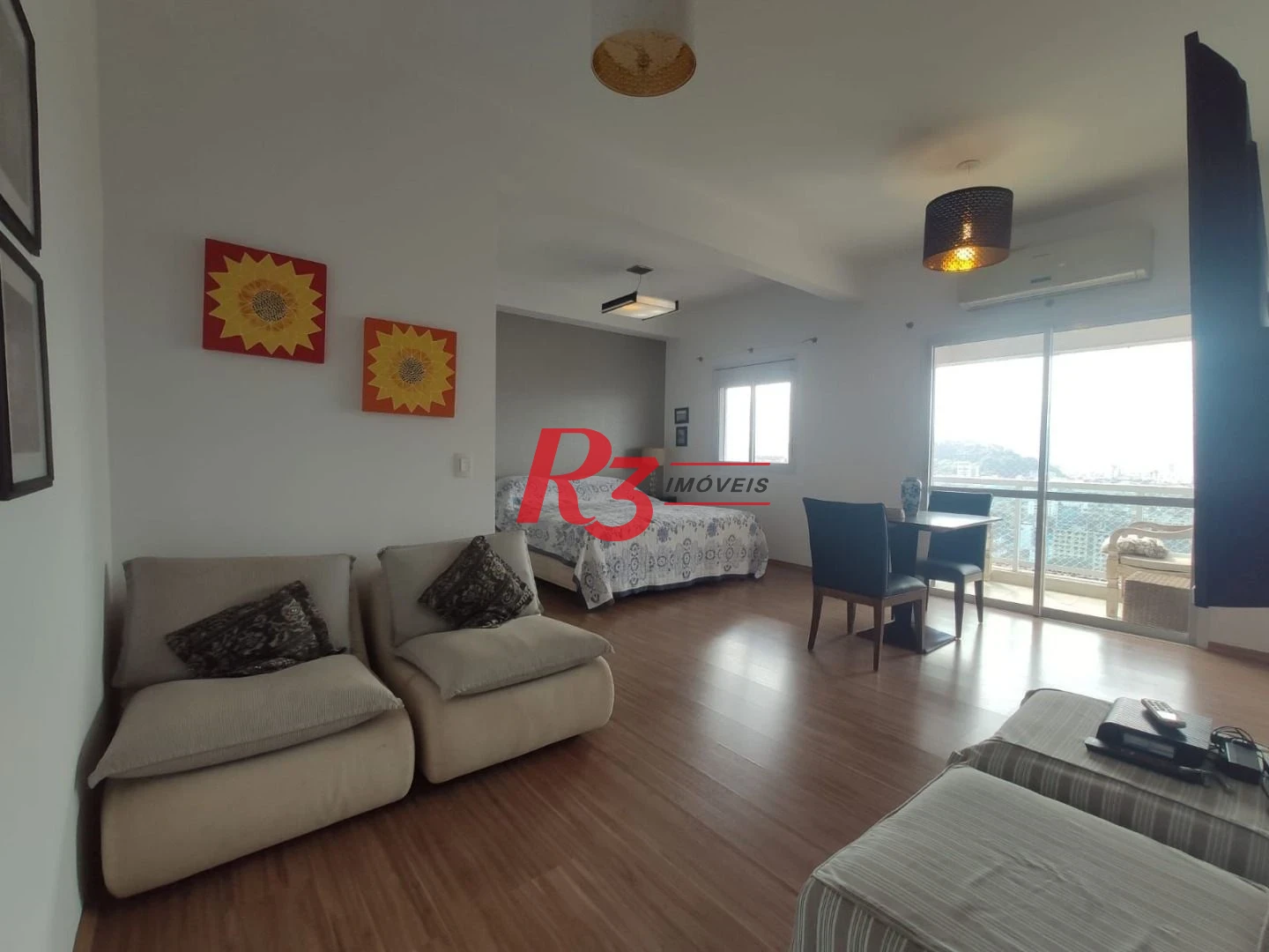 Apartamento com 1 dormitório para alugar, 47 m² por R$ 4.500,00/mês - Boqueirão - Santos/SP