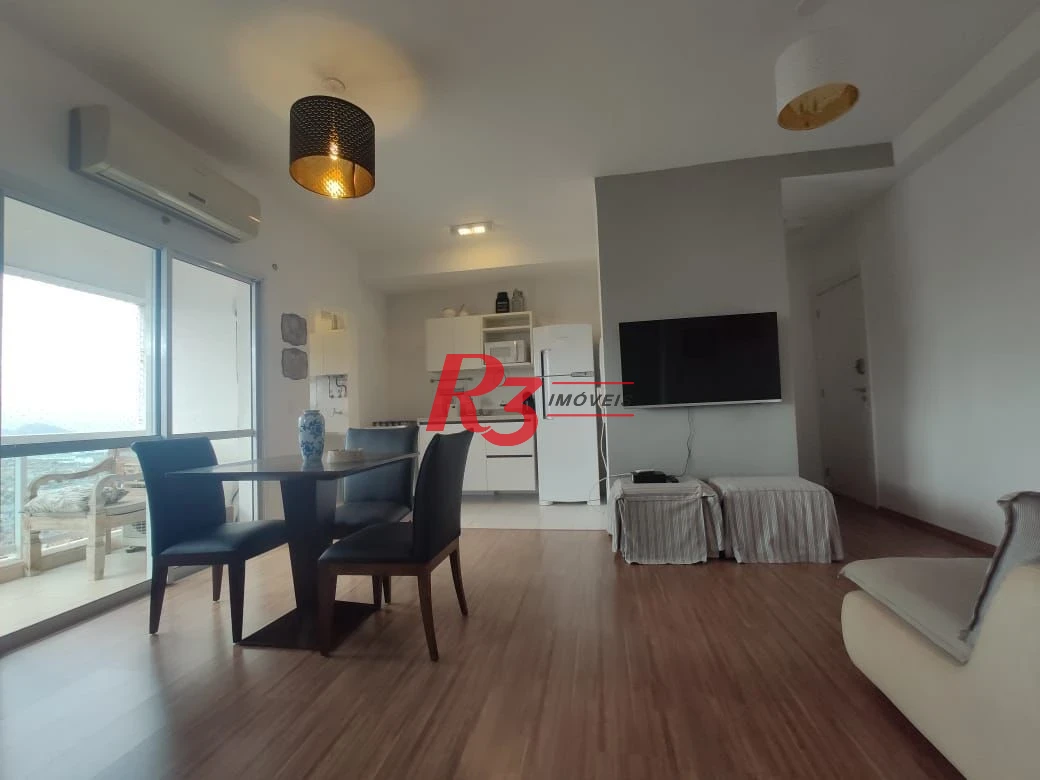 Apartamento com 1 dormitório para alugar, 47 m² por R$ 4.500,00/mês - Boqueirão - Santos/SP