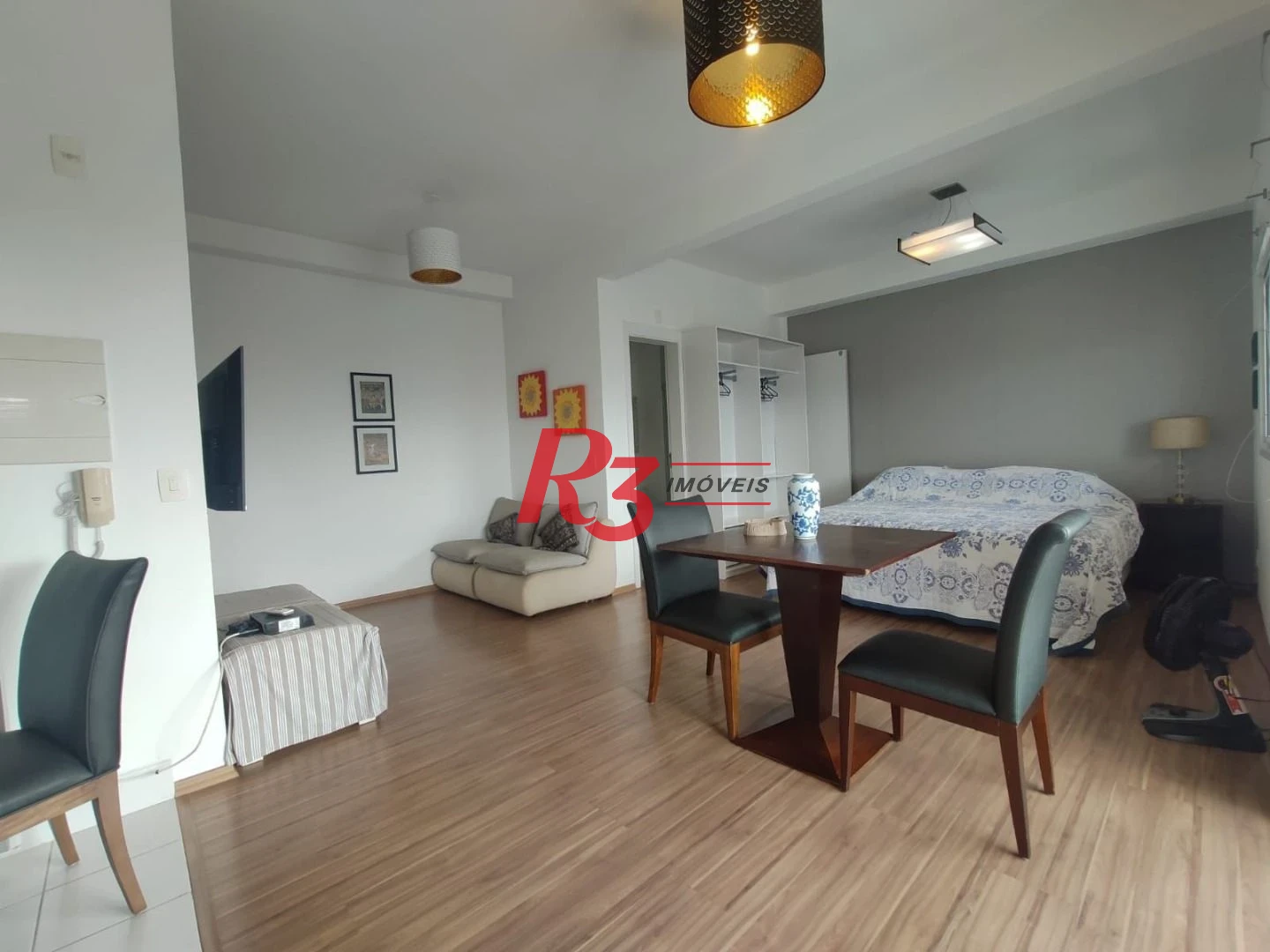Apartamento com 1 dormitório para alugar, 47 m² por R$ 4.500,00/mês - Boqueirão - Santos/SP