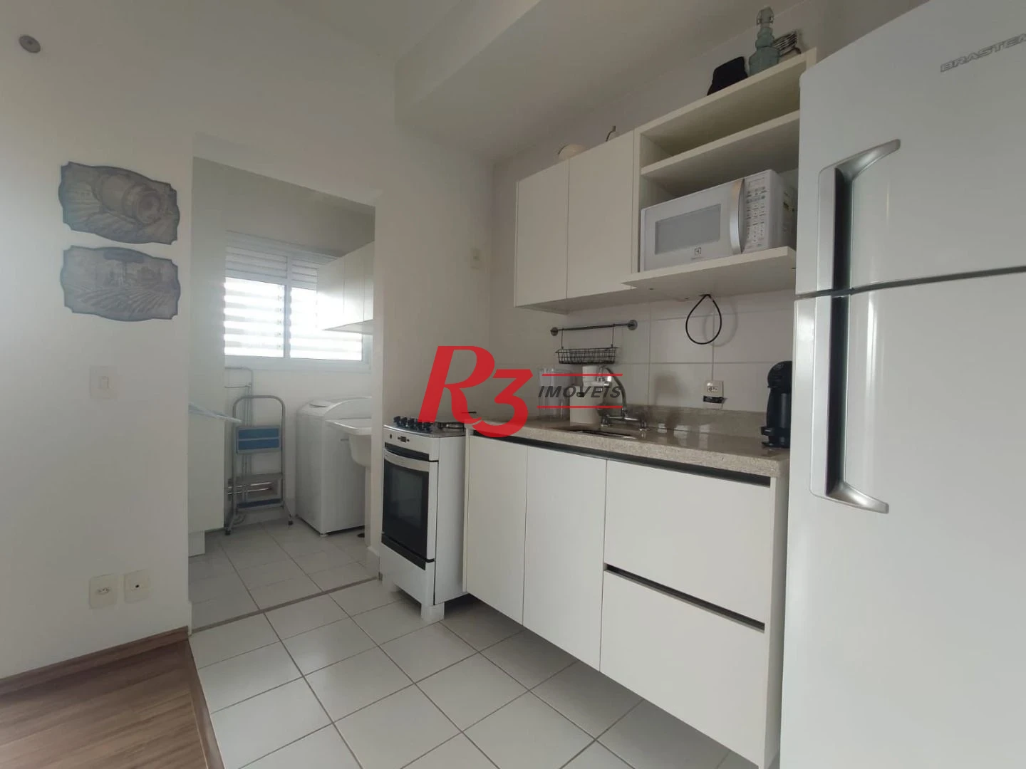 Apartamento com 1 dormitório para alugar, 47 m² por R$ 4.500,00/mês - Boqueirão - Santos/SP