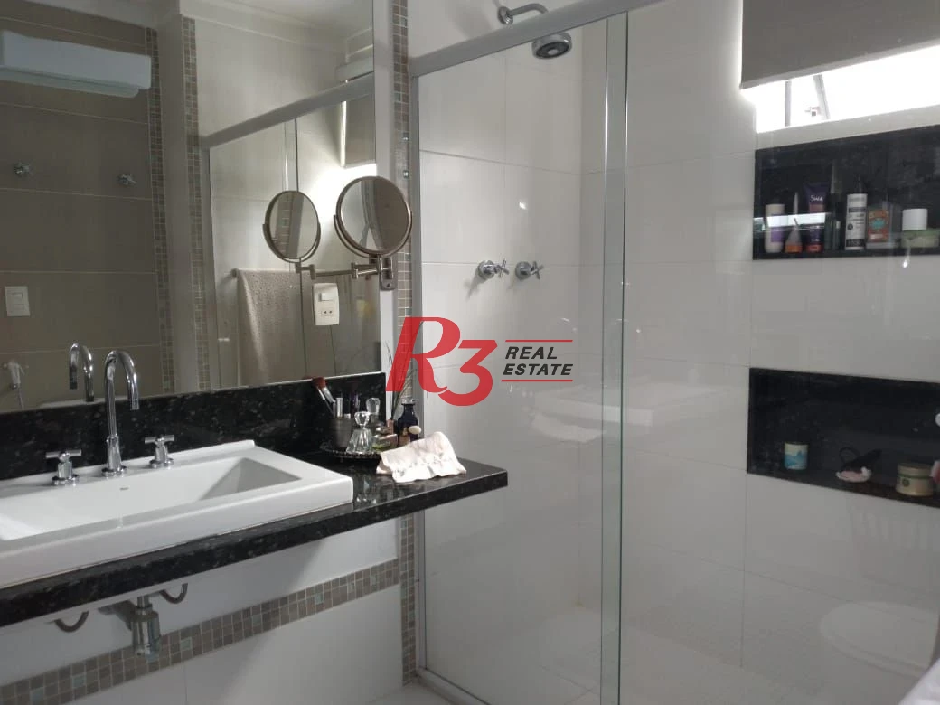 Apartamento com 3 dormitórios à venda, 160 m² - Gonzaga - Santos/SP