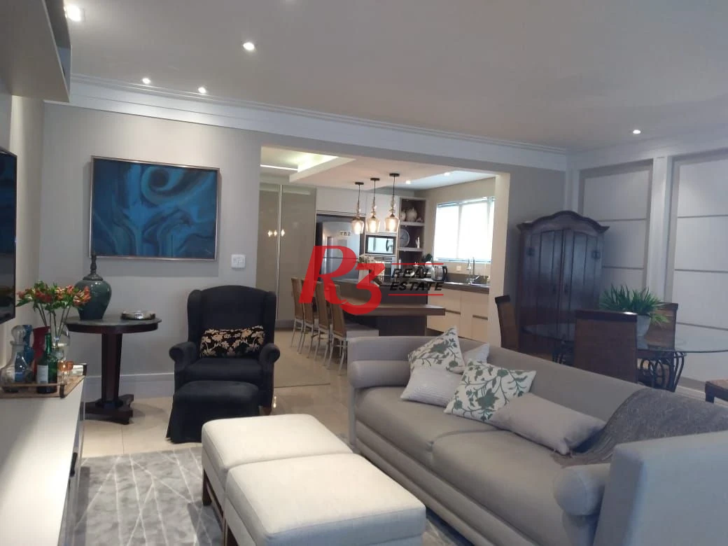 Apartamento com 3 dormitórios à venda, 160 m² - Gonzaga - Santos/SP