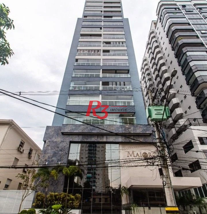 Apartamento para alugar, 52 m² por R$ 4.200,00/mês - Aparecida - Santos/SP