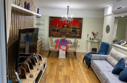 Apartamento com 3 dormitórios à venda, 90 m² por R$ 890.000,00 - Aparecida - Santos/SP