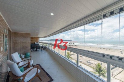 Apartamento decorado com 3 dormitórios à venda, 172 m² - Aviação - Praia Grande/SP