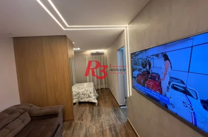 Flat com 1 dormitório à venda, 38 m² por R$ 300.000,00 - Centro - São Vicente/SP