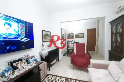 Apartamento com 1 dormitório à venda, 63 m² - Campo Grande - Santos/SP