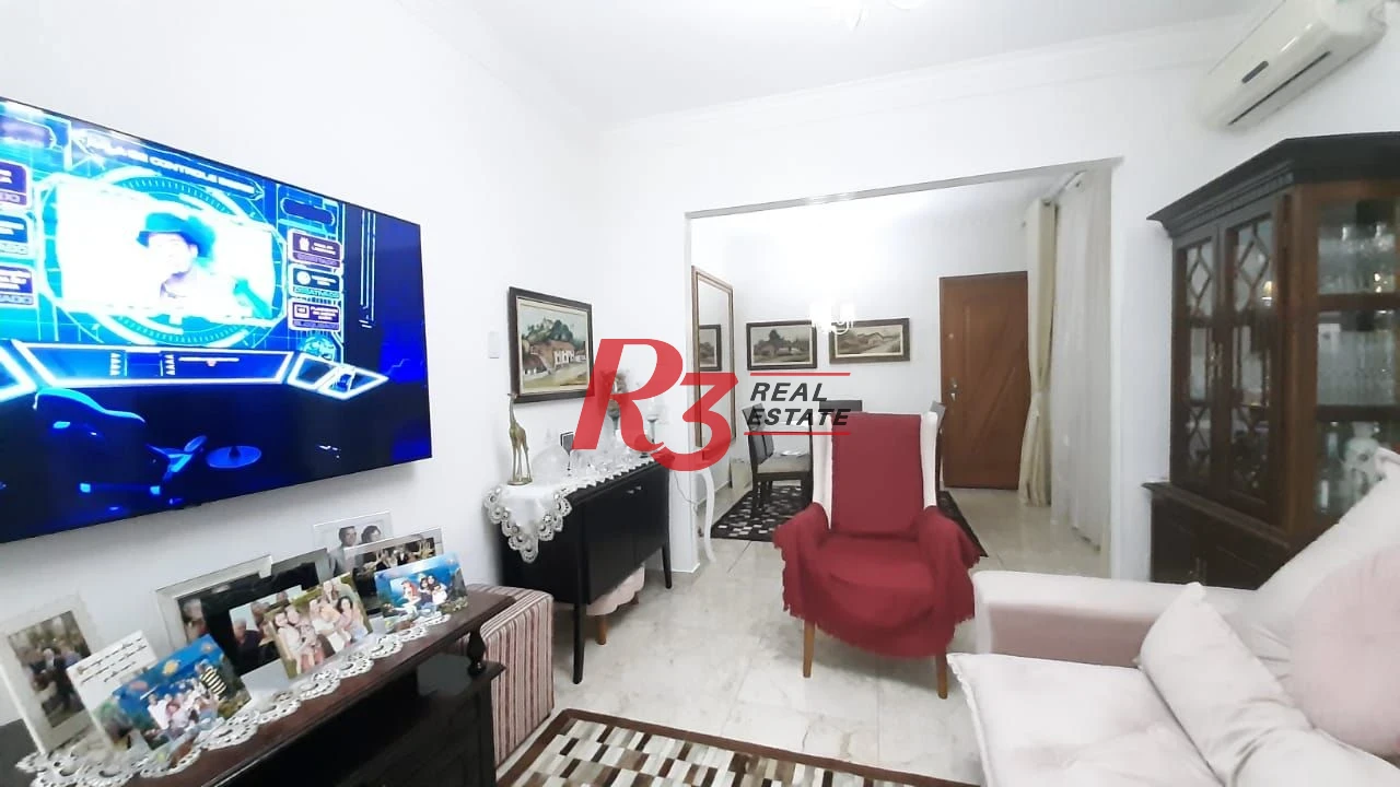 Apartamento com 1 dormitório à venda, 63 m² - Campo Grande - Santos/SP