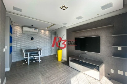 Apartamento de alto padrão com 2 dormitórios à venda, 80 m² - Gonzaga - Santos/SP