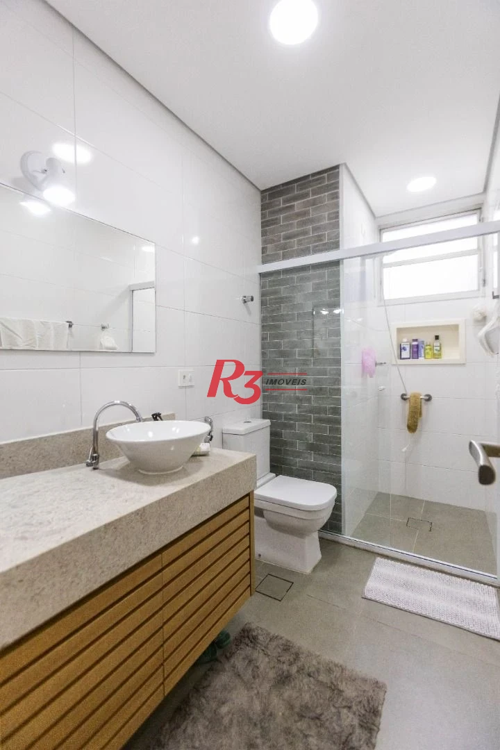 Apartamento com 3 dormitórios à venda, 113 m² - Gonzaga - Santos/SP