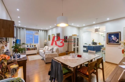 Apartamento com 3 dormitórios à venda, 113 m² - Gonzaga - Santos/SP