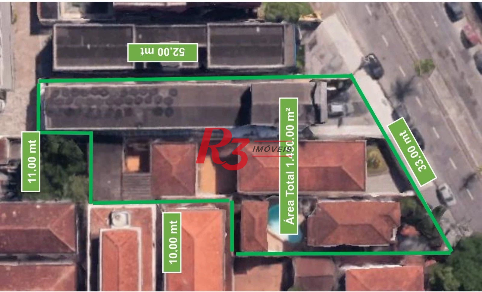 Terreno à venda, 1447 m² por R$ 14.480.000,00 - José Menino - Santos/SP