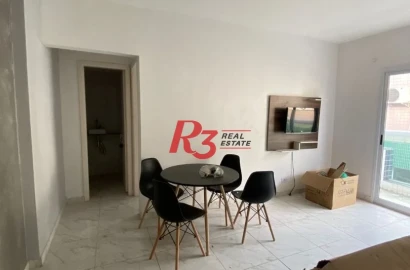 Apartamento com 1 dormitório à venda, 55 m² - Centro - São Vicente/SP