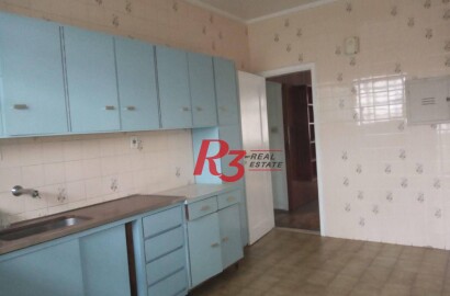 Apartamento com 3 dormitórios para alugar, 144 m² - Gonzaga - Santos/SP