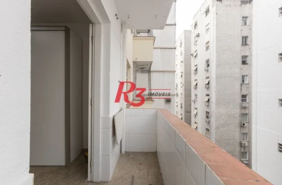 Apartamento com 1 dormitório para alugar, 50 m² por R$ 3.000,00/mês - Boqueirão - Santos/SP