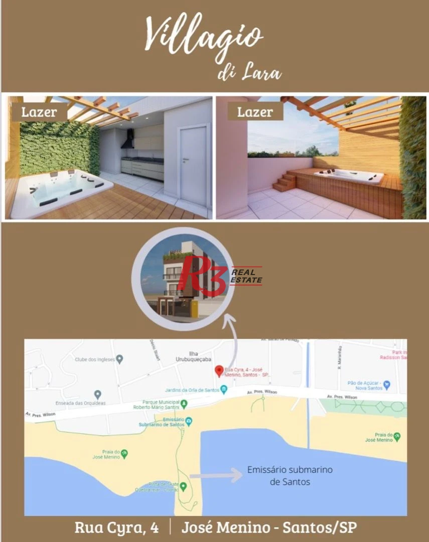 Casa com 3 suítes à venda, 150 m² por R$ 1.125.000 - José Menino - Santos/SP