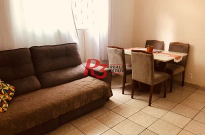 Apartamento térreo com 2 dormitórios à venda, 76 m² - Vila Matias - Santos/SP