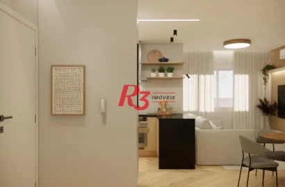 Apartamento com 2 dormitórios à venda, 80 m² por R$ 550.000,00 - Boqueirão - Santos/SP